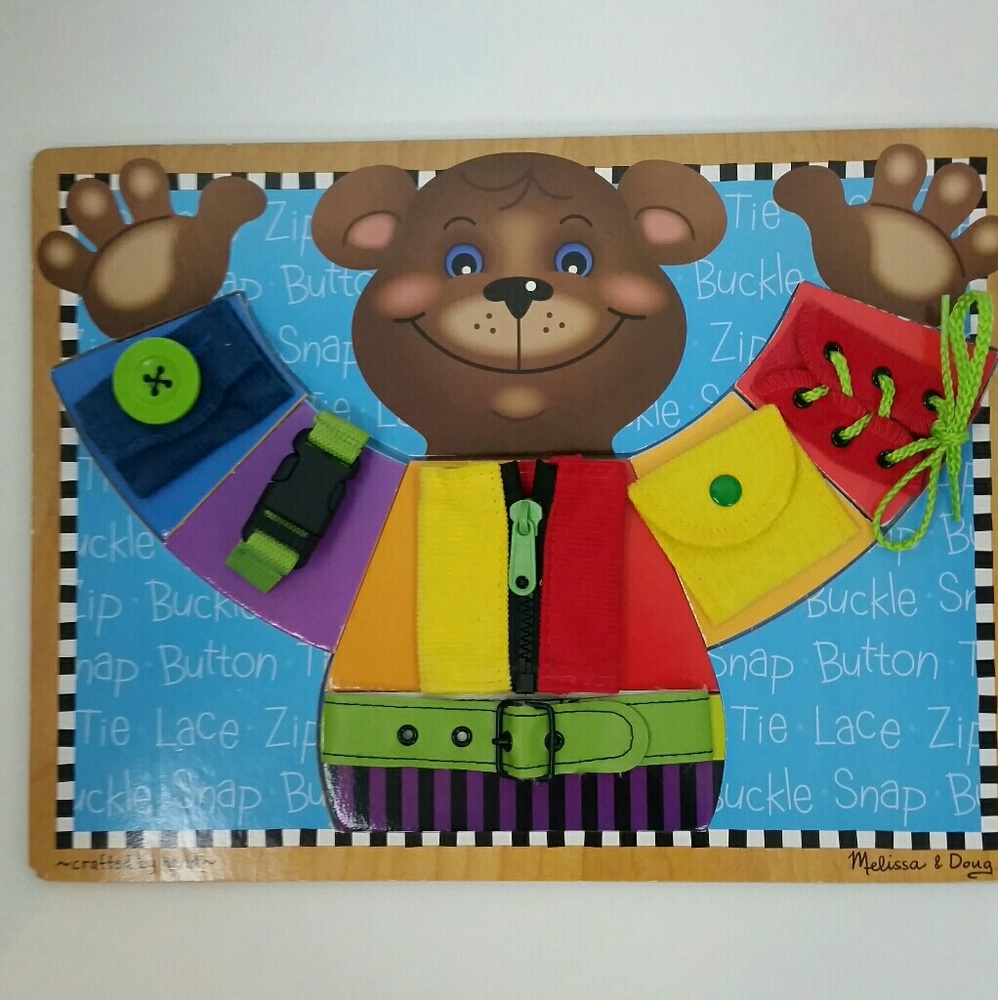 KIDS basic skills dressing puzzle board homeschool
